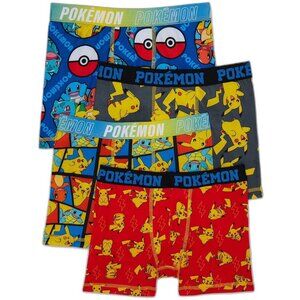 Pokémon Boxer Briefs Underwear 4 Pack BOYS SIZE 10-12 NEW